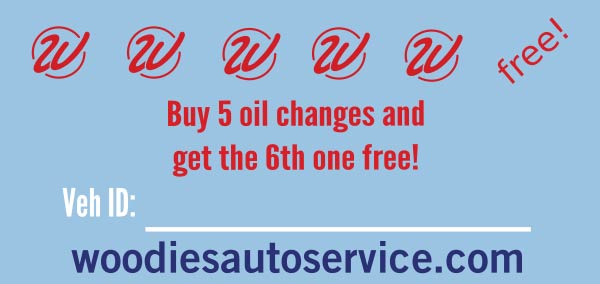 Loyalty Card Image | Woodie's Auto Service & Repair Center